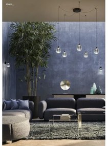 Redo 01-3487 - Lustră dimabilă pe cablu KHADI 5xLED/5,2W/230V negru/fumuriu