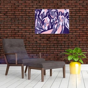 Tablou pe sticlă - Abstract, femei (70x50 cm)