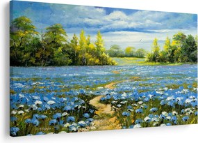 Tablou - Drum de câmp, pictură în ulei (90x60 cm)