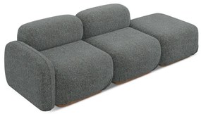 Șezlong modular gri (cu colț pe partea stângă) Ailani – Makamii