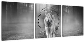 Tablou - Paznicul pădurii (cu ceas) (90x30 cm)