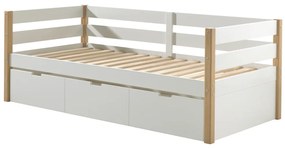 Set MARGRIT format dintr-un Pat copii cabină (90 x 200 cm) și un sertar de Pat copii.