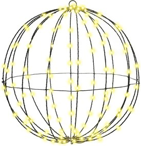 vidaXL Bola cu 160 LED Alb cald 50,5 x 50,5 x 52 cm Metal