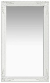 vidaXL Oglindă de perete in stil baroc, alb, 60 x 100 cm