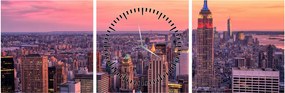 Tablou - New York (cu ceas) (90x30 cm)
