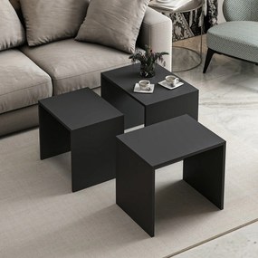 Masuta de cafea set (3 bucăți) Alya - Anthracite