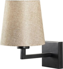 Lampa perete PROFIL-4656, negru/bej, fier/material textil, 18x24x30 cm