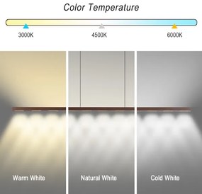 Immax NEO 07309L-LED Lustră suspendată dimabilă pe cablu cu senzor MADEIRA, 37W/230V, 157 cm, nuc