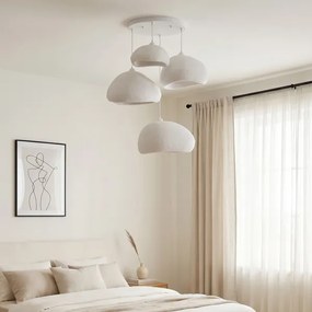 Brilagi - Lustru suspendat pe cablu WABI SABI 4xE27/40W/230V Ø 95 cm alb