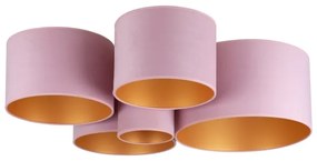 Duolla - Plafonieră ROLLER PENTO 5xE27/60W/230V roz