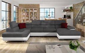 Colțar în formă de U Alphard Bis (S) (piele ecologică soft 017 + uttario velvet 2971 + kronos 02). 1051187