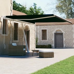 vidaXL Copertină autonomă retractabilă manual, antracit, 450x300 cm