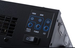 HOMCOM Șemineu Electric de Perete 900/1800W Încălzire cu Efect de Flacără 3D Reglabil, Șemineu Electric cu Lumină LED în 7 Culori, Telecomandă, Temporizator și Termostat, 30 m², Negru | Aosom Romania