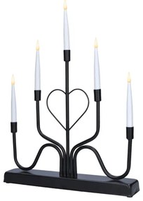 Brilagi - Suport pentru lumânare LED de Crăciun, 2xAA, negru