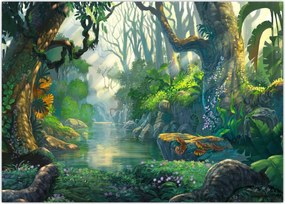 Tablou - Ilustrare pădure tropicală (70x50 cm)