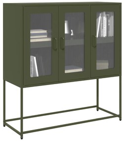 vidaXL Dulap, verde măsliniu, 100,5x39x107 cm, oțel laminat la rece