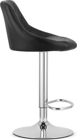 OFERTA Scaun de bar negru din piele ecologica KAST II. calitate secunda
