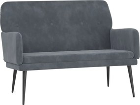 vidaXL Bancă, gri închis, 108x79x79 cm, catifea