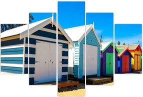 Tablou - Plaja Brighton, Melbourne, Australia (150x105 cm)