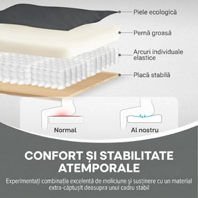 HOMCOM Fotoliu Decorativ Tapițat cu Butoni Decorativi și Picioare din Lemn, 105x86x79 cm, Negru | Aosom Romania