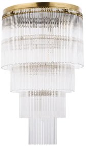 Lustra design LUX diametru 45cm din alama decorata cu sticla Filago