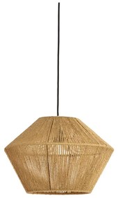 Lustră verde-deschis cu abajur din iută ø 40 cm Fugia – Light &amp; Living