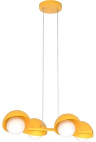 Candelabru suspendat pe cablu BOOM 4xG9/8W/230V, portocaliu