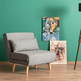 Fotoliu Folde Single Gri deschis
