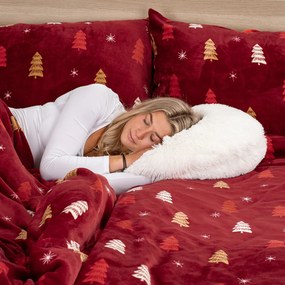 Lenjerie de pat din microflanel 4Home Crimson Woods, 140 x 200 cm, 70 x 90 cm