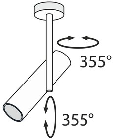 Lustra cu spot directionabil Elti alb MY-C020CL-01W