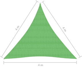 Panza parasolar, verde deschis, 4x4x4 m, HDPE, 160 g m   Lysegronn, 4 x 4 x 4 m