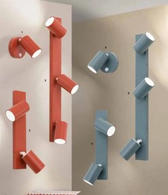 Aplica cu 2 spoturi directionabile stil minimalist PENN, rosu coral
