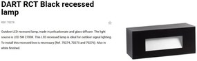 Spot LED incastrabil de exterior IP65 iluminat ambiental DART RCT negru