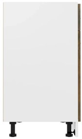 Dulap inferior de chiuveta, stejar fumuriu, 80x46x81,5 cm, lemn Stejar afumat, 1