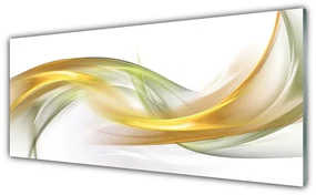 Tablou pe sticla Abstract Art aur galben