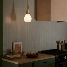 Lustră pe tijă Kichler KL-DEELA-P-CPZ DEELA 1xE27/60W/230V d. 17,8 cm alamă