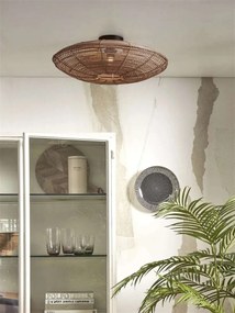 Plafoniera eco din ratan Tanami disc L, nat