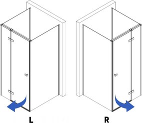 Cabina de dus Rea Atlas cu deschidere pe stanga 100x90 cm crom