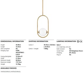 Pendul LUX design modern EVERLEY SMALL