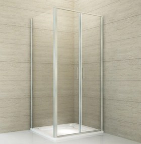 Cabina dus Quest silver - 80x100 cm BF25