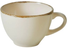 Set de 2 cești din ceramică cu farfurioare RusticCream 215 ml
