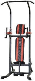 Aparat pentru sport pentru multe tipuri de exercitii, 92x178x200-236cm rosu HOMCOM | Aosom Romania
