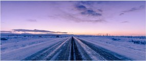Tablou - autostrada iarna (120x50 cm)