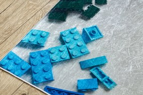 BAMBINO 38480 covor lavabil Kit de construcție pentru copii anti-alunecare - gri / galben