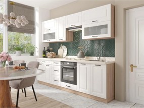 Set bucatarie SMART C PLUS, carcasa stejar sonoma/fronturi alb mat, PA