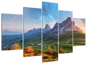 Tablou cu curcupeu deasupra stâncilor (150x105 cm)