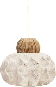 Lustră suspendată din frânghie de bumbac împletită manual, D50×H43 cm, „Kashi"