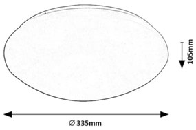 Plafonieră LED cu senzor LUCAS LED/18W/230V IP44 4000K Rabalux 71133