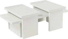 Masuta cafea SANCTUARY, alb, PAL, 110x45x30 cm