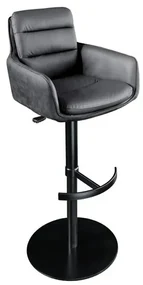 Scaun de bar pivotant Big George, microfibra/ piele antracit